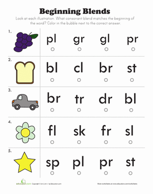 Beginning Consonant Blends