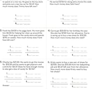Money Math Word Problems