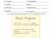 4th Grade Spelling Test: Making Music