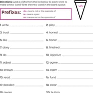 Prefix Practice: Make a New Word