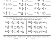 Fraction Review: Addition, Subtraction, and Inequalities