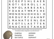 Animal Word Search: Endangered Species