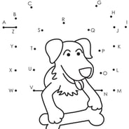Alphabet Dot-to-Dot Dog House