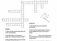 Winter Sports Crossword Puzzle