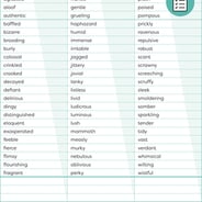 Writer’s Word Bank: Adjectives