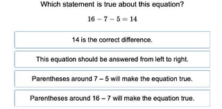Order of Operations and Use of Parentheses