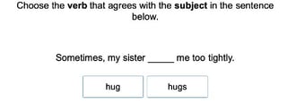 Subject-Verb Agreement 1