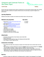 Compare and Contrast Texts on the Same Topic