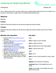 Listening for Beginning Blends