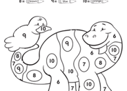 Dinosaur Color By Number