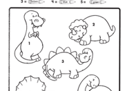 Color by Number: Dino Dudes