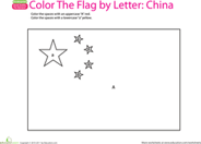 Make a Color-by-Letter Flag: China
