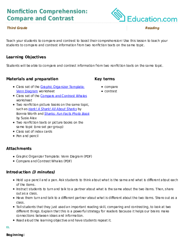 Nonfiction Comprehension: Compare and Contrast