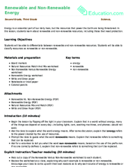 Renewable and Non-Renewable Energy